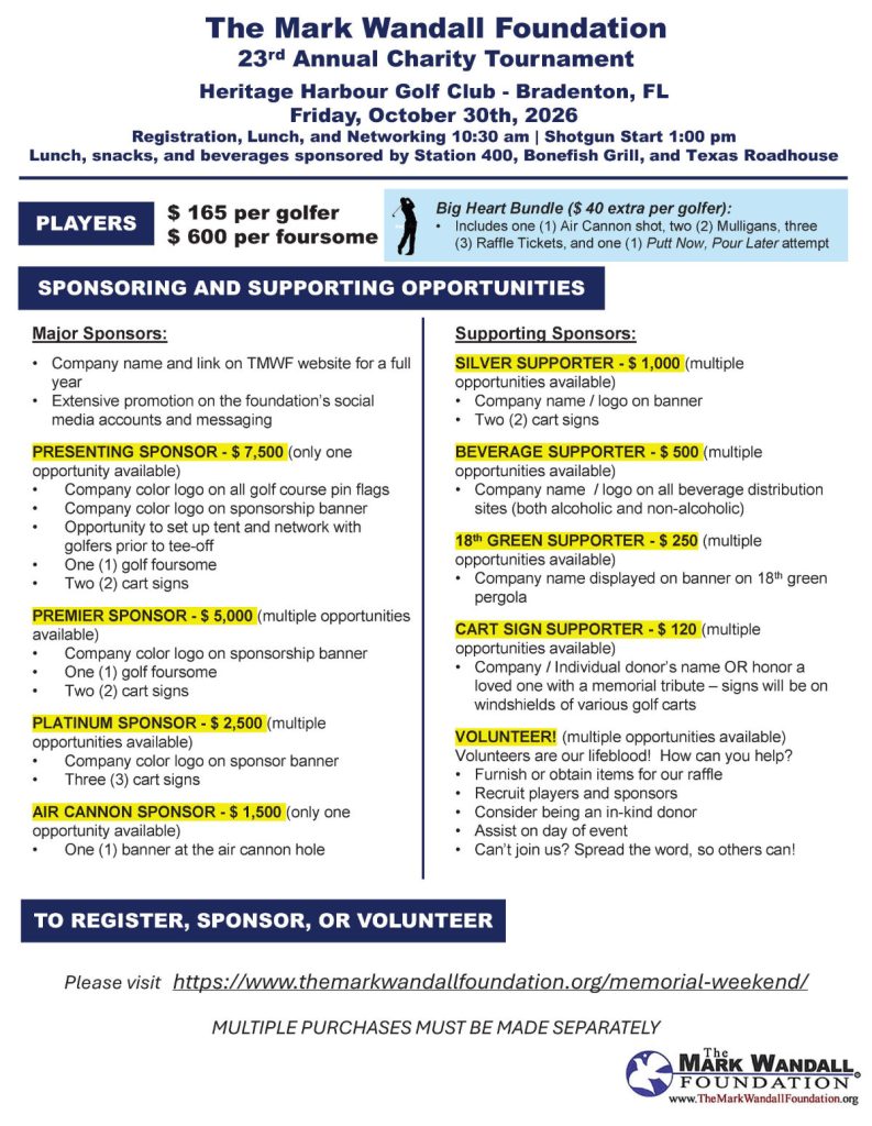 The Mark Wandall Annual Golf Tournament